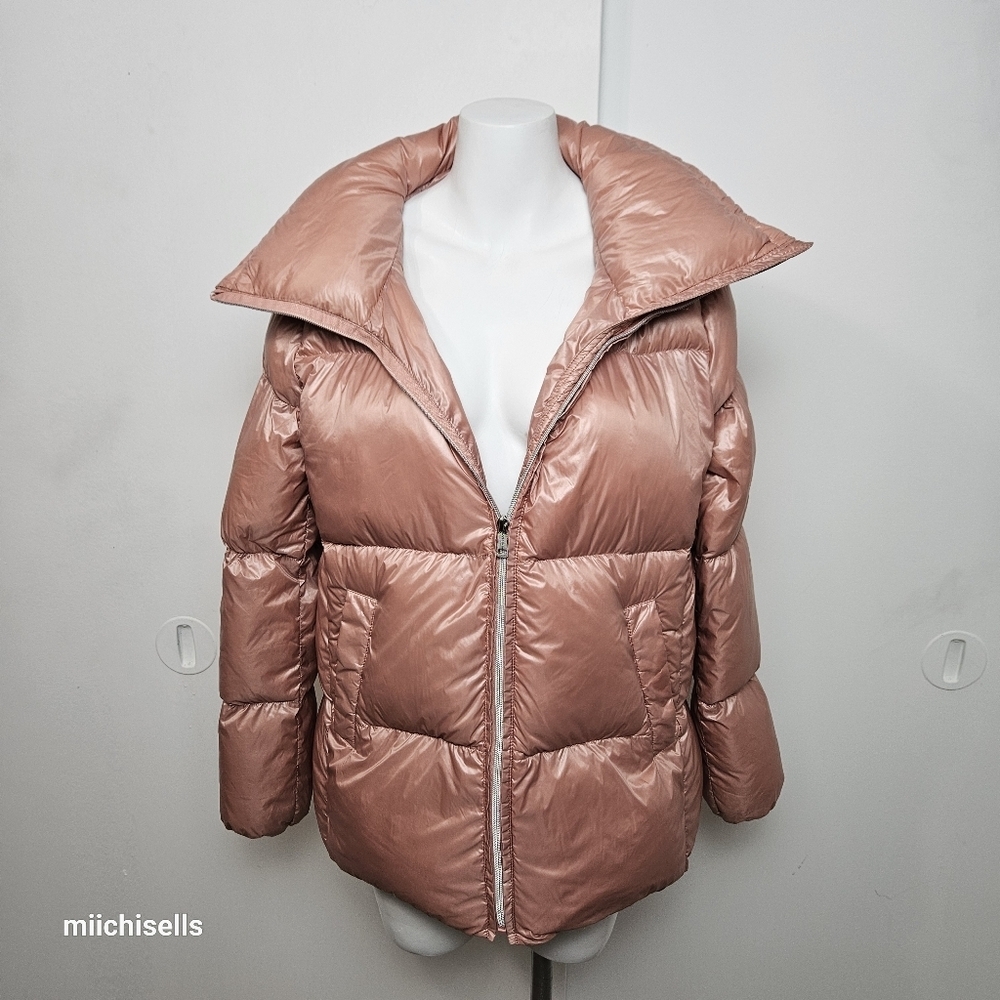 Cole Haan Pink Puffer Jacket Down Jacket